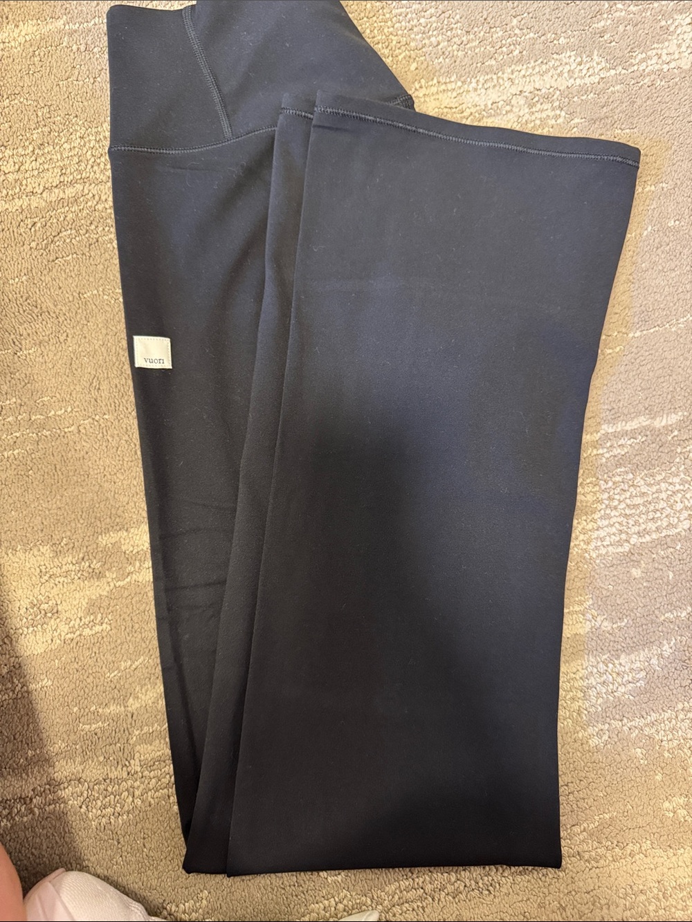 Vuori Black High-Waist Leggings flare bottom. Never worn.